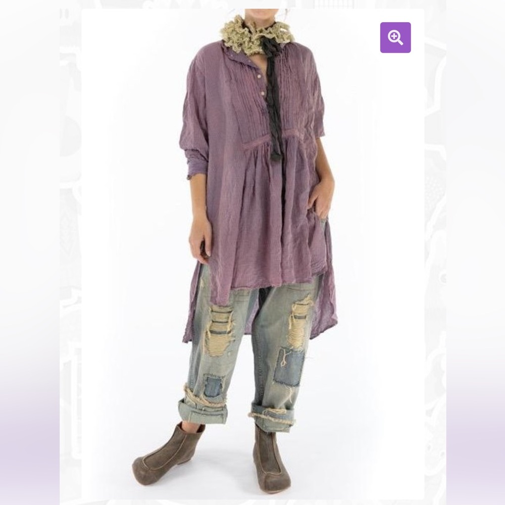 Magnolia Pearl Cordelia Nightshirt in Pinot Noir